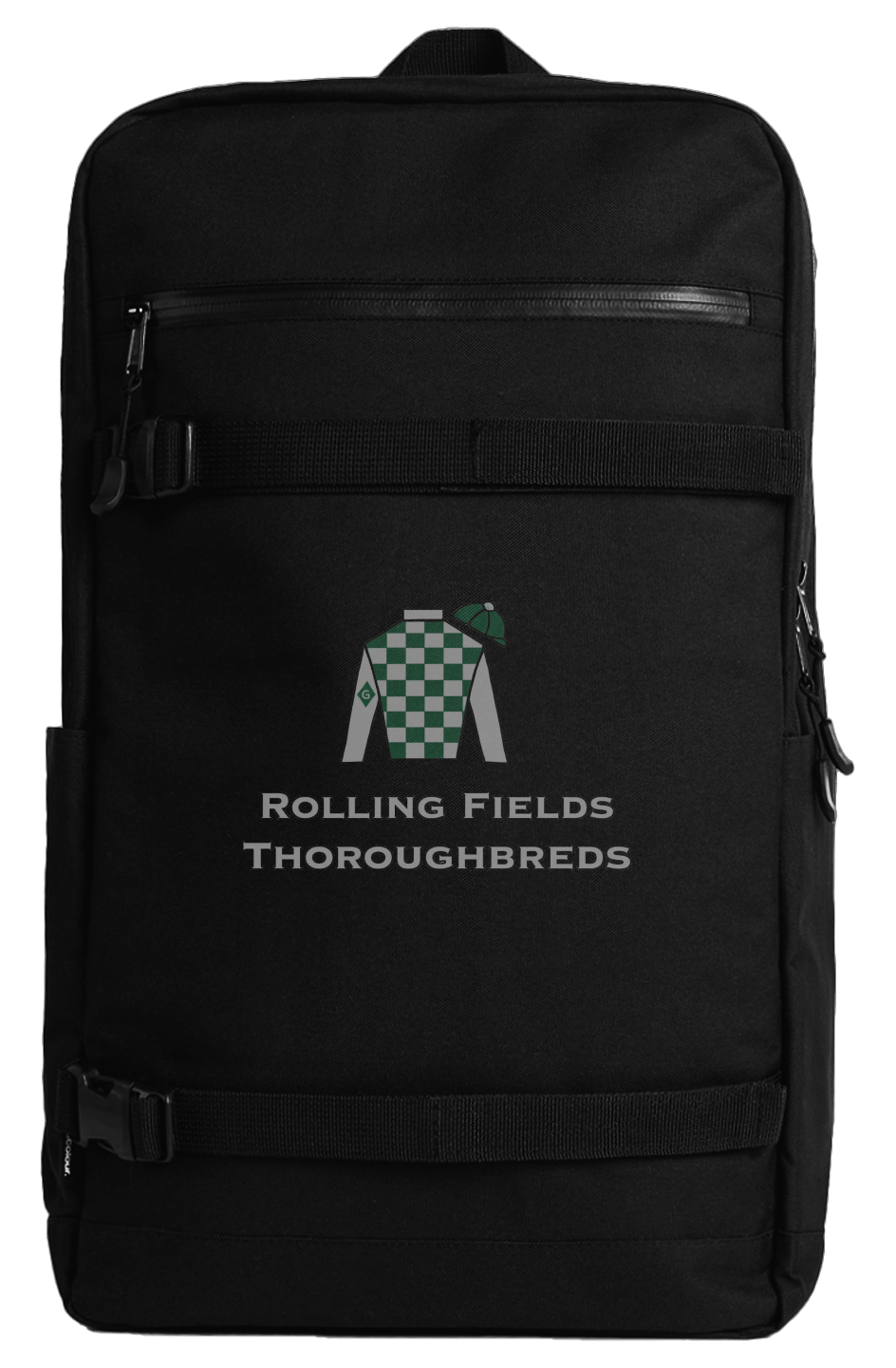 Rolling Fields Thoroughbreds Recycled Strap Backpack
