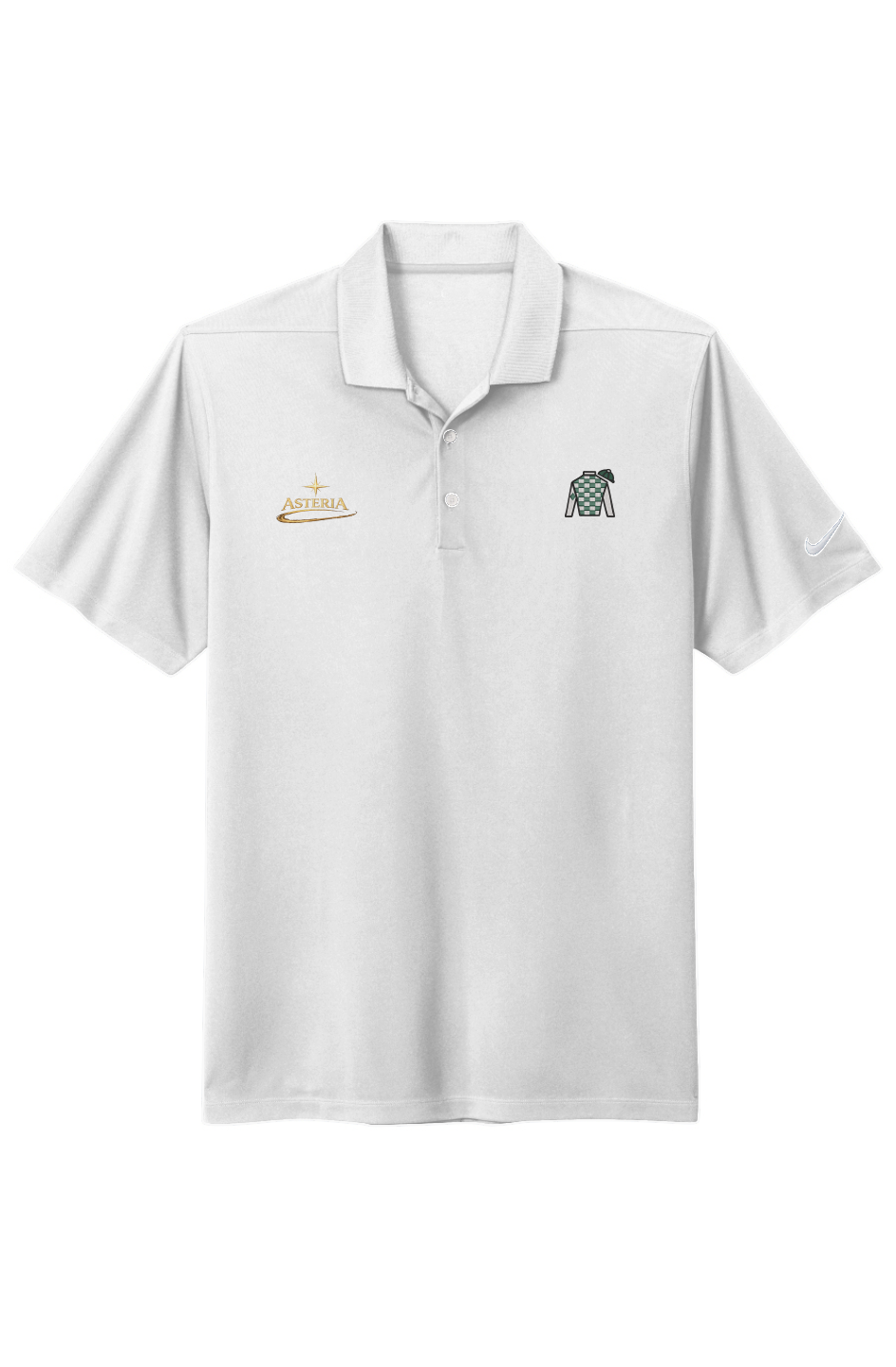 Asteria Nike White/Green Dri-FIT Micro Pique 2.0 Polo